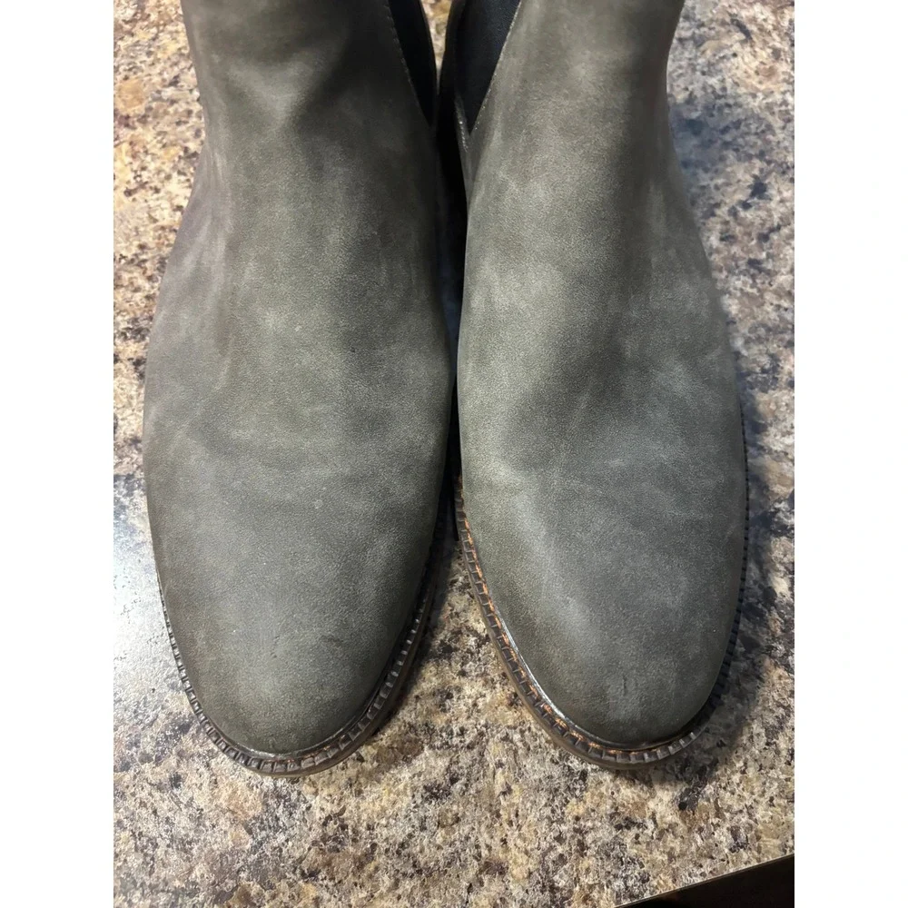 Steve Madden Mens Grey Faux Suede Chelsea Boots Ortholite 13 52-16-11104
